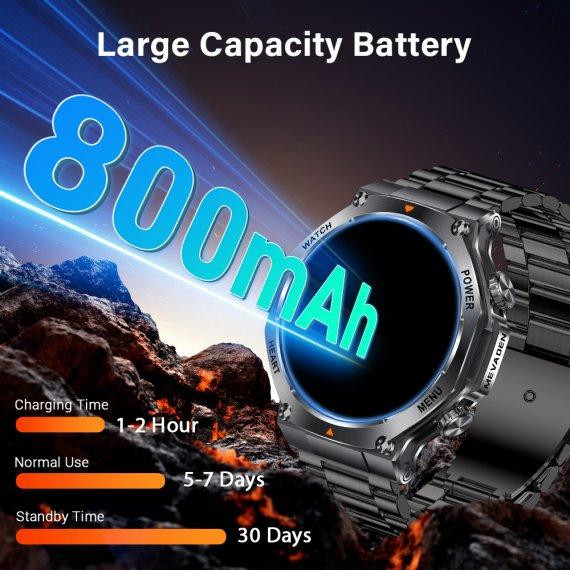 Часы умные наручные Smart Mevaden Ultra Steel (2 ремешка) Винница - изображение 5