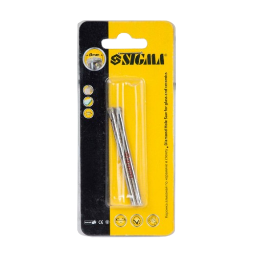 Коронка алмазна по керамиці та склу d4мм SIGMA Житомир