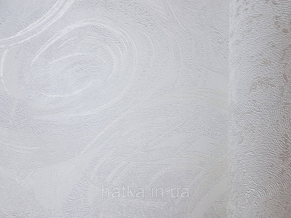 Обои виниловые на флизелине Grandeco Illusion метровые абстракция геометрия круги мазки белые молочные серебро Киев - изображение 2