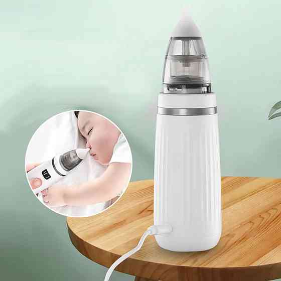 Дитячий акумуляторний аспіратор 2в1, + 3 насадки, BABY NOSE / Соплевідсмоктувач назальний Київ