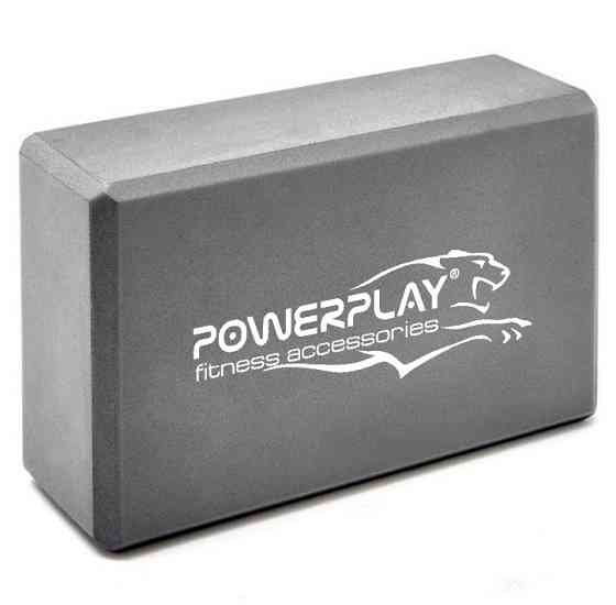 Блок для йоги PowerPlay 4006 Yoga Brick Сірий Луцьк
