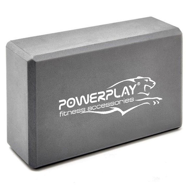 Блок для йоги PowerPlay 4006 Yoga Brick Сірий Луцьк - фото 3