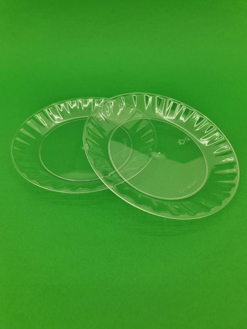Тарілка одноразова 160 мм Склоподібна Прозора (10 шт) Харків - фото 1
