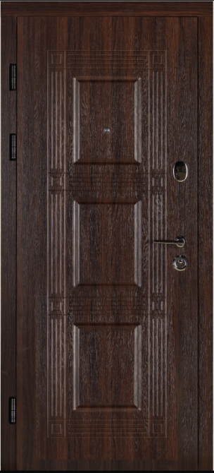 Двері вхідні Наші Двері Стандарт  Б-262 Горіх темний 860х2040 мм Київ - фото 1