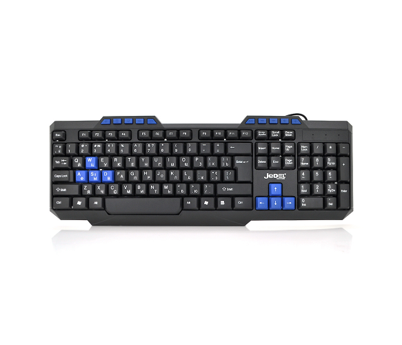 Клавиатура USB Jedel K518, (Eng/Pyc),(435х130х21), 112k, Black, Box Полтава - изображение 1