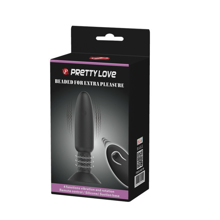 Анальная вибропробка с пультом Pretty Love чёрная, 14.6 х 3.6 см Sex Aura Киев - изображение 7