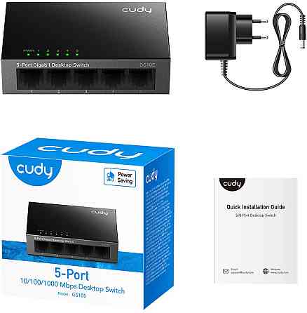 Комутатор Cudy GS105, 5 портовий Gigabit Metal Desktop Switch Вінниця