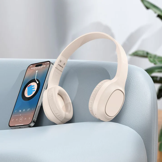 Навушники бездротові HOCO W46 Charm BT headset Milky White 6942007601702 Одеса