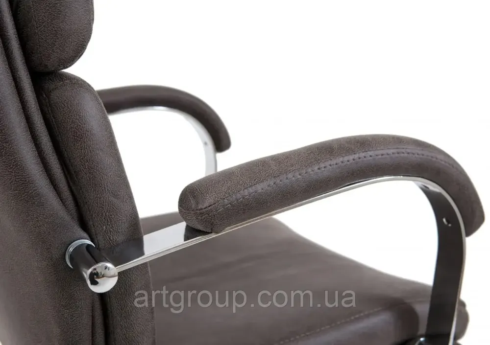 Офисное Кресло Руководителя Richman Dakota Ameli Grey Хром М3 MultiBlock Коричневый Днепр - изображение 9