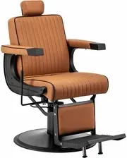 Барберське Крісло Gabbiano Fotel Barberski Visionerio Jasnobrązowy Czarna Rama Киев