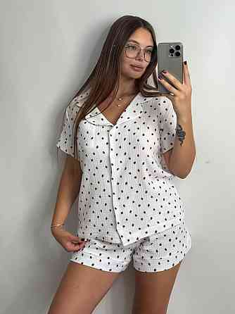 Піжама жіноча шорти і сорочка муслінова Суничка L Харків