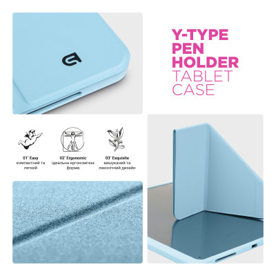 Чехол для планшета Armorstandart Y-Type PEN Samsung Galaxy Tab S9+ / S9 FE+ / S10+ Blue (ARM85525) Винница - изображение 8