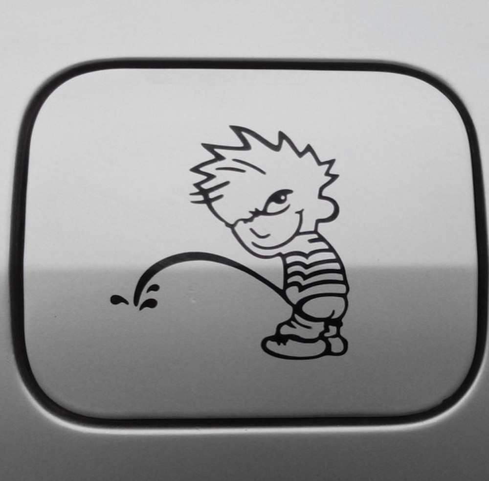 Вінілова наклейка на авто та будь яку поверхню — хлопчик, що пише Чернівці - фото 1