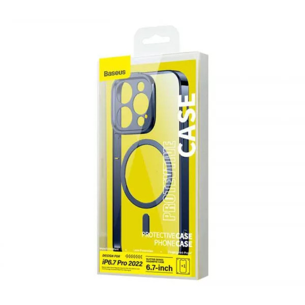 Чохол Iphone 14 Pro Max загартоване скло MagSafe Baseus Glitter Magnetic ARMC010703 Київ - фото 4