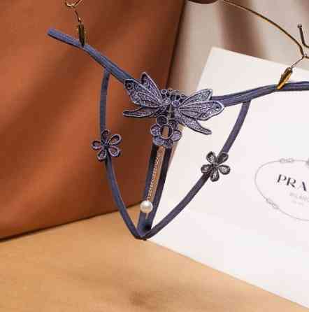 Трусы с дырочкой синие - размер универсальный (на резинке), 15% нейлон, 85% полиэстер Киев