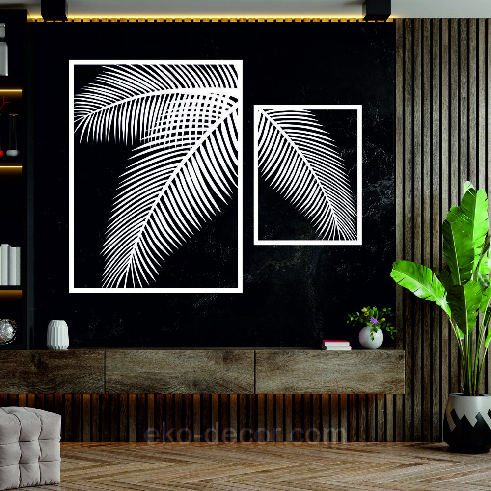 Декоративное настенное Панно «Пальма» Декор на стену 50*65 см, Белый Киев - изображение 7