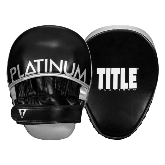 Лапи боксерські TITLE Platinum Prolific Punch Mitts Black/Silver Каменское
