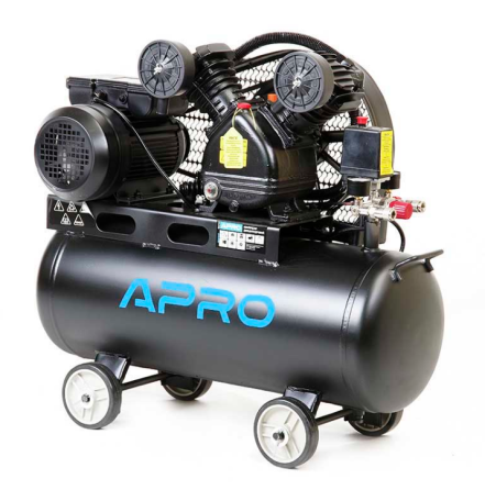 Компресор двоциліндровий 2,2кВт 402л/хв 8 бар 50л пасовий 2 крана APRO Житомир