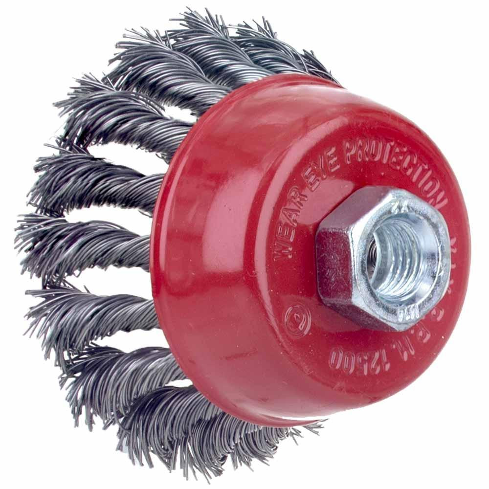 Чашеобразная проволочная щетка Ø85 мм M14×2 мм (стальная витая) SIGMA (9026081) Ровно - изображение 7