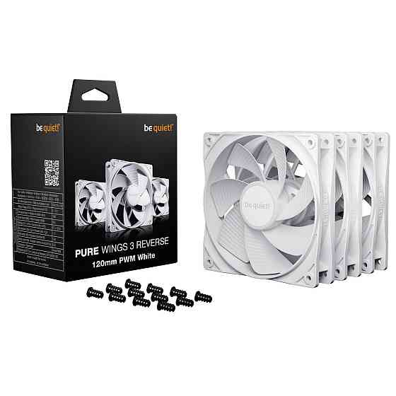 Вентилятор be quiet! Pure Wings 3 120mm PWM Reverse 3-Pack White (BL136) ( 21142 ) Харьков