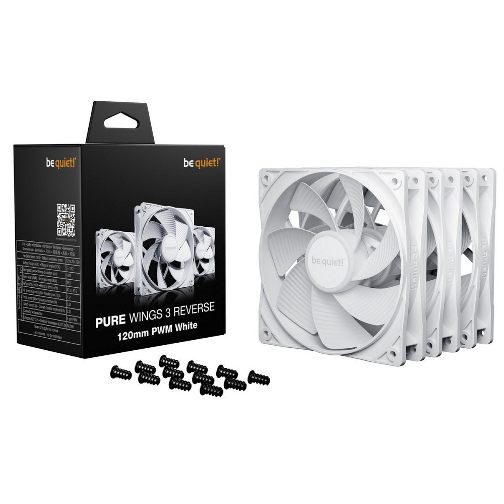 Вентилятор be quiet! Pure Wings 3 120mm PWM Reverse 3-Pack White (BL136) ( 21142 ) Харьков - изображение 3