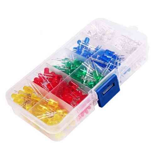 LED светодиод 3/5мм 5 цветов, 300шт, набор в кейсе Винница