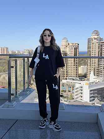 Жіночий легкий спортивний костюм із футболкою "Amante" |  Норма та батал Чорний, 50-52 Київ