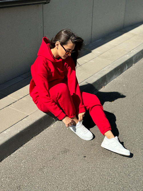 Теплый костюм женский Красный L/XL Харьков - изображение 6