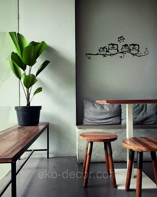 Декоративное настенное Панно «Совушки», Декор на стену 70*18 см, Черный Киев - изображение 6