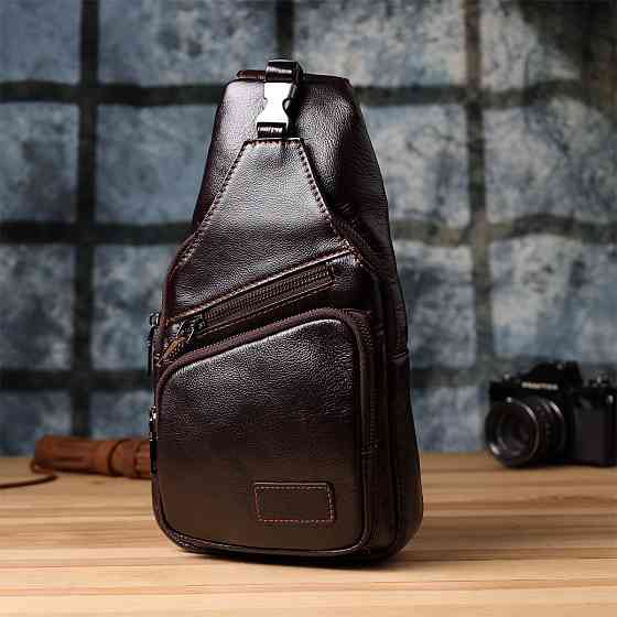 Сумка через плече з натуральної шкіри Vintage 23050 Коричневий Київ