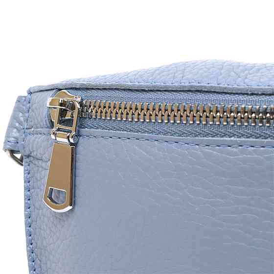 Кожаная удобная женская бананка Shvigel 16374 Голубой Киев