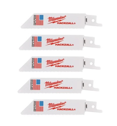 Полотно для шаб. пили HACKZALL MILWAUKEE, 100 мм/ крок зуба 4,2 мм, (5 шт.), (вуніверсальною) Одеса - фото 1