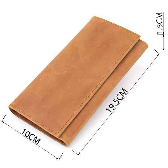 Портмоне в ретро стиле и матовой коже 14295 Vintage Рыжий Киев