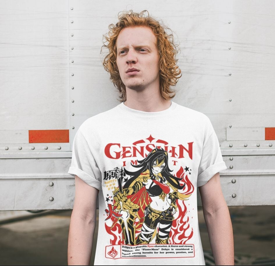 Футболка для мальчика аниме Дехйа Генсхин Імпакт Генсхин оверсайз (рост от 165 до 180 ) Черний AnimeJ1092m Днепр - изображение 4