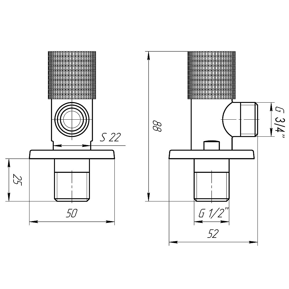 Кран кутовий кераміка SOLOMON EXCLUSIVE 1/2″X3/4″ 989 BLACK/CHROME ( 1шт.) Тернополь - изображение 5