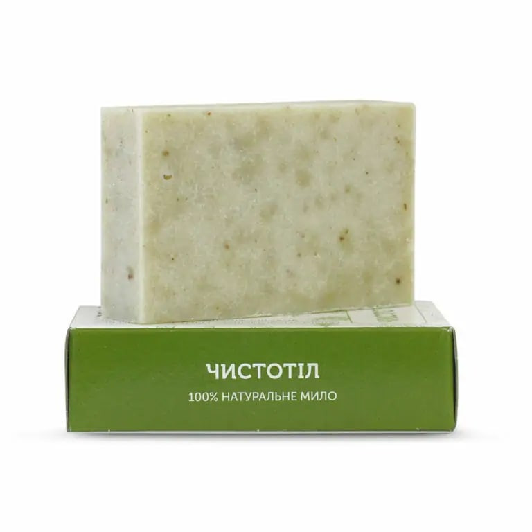 Мило туалетне натуральне ручної роботи Чистотіл з воском ЯКА 75 г Київ - фото 1