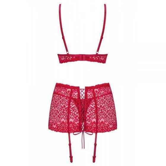 Комплект Obsessive Lividia 3 pcs set red S/M Sex Aura Киев