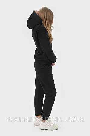 Костюм жіночий худі на блискавці та штани чорний RAY PREMIUM LOOSE U0809 (U0809W-Black) XL Київ