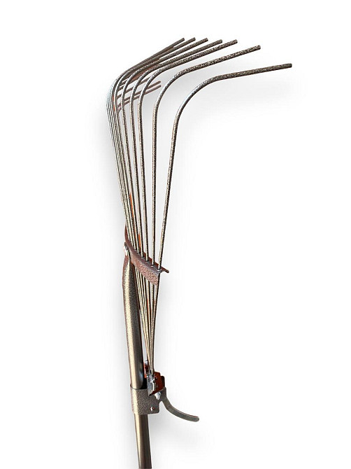 Граблі віяло-розсувні (молоткове фарбування) з ручкою Харків - фото 4