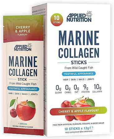 Морський колаген Applied Nutrition Marine Collagen Stick Pack 10 x 12 г, Cherry & Apple Луцьк