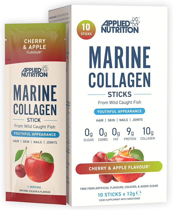 Морской коллаген Applied Nutrition Marine Collagen Stick Pack 10 x 12 г, Cherry & Apple Луцк - изображение 1