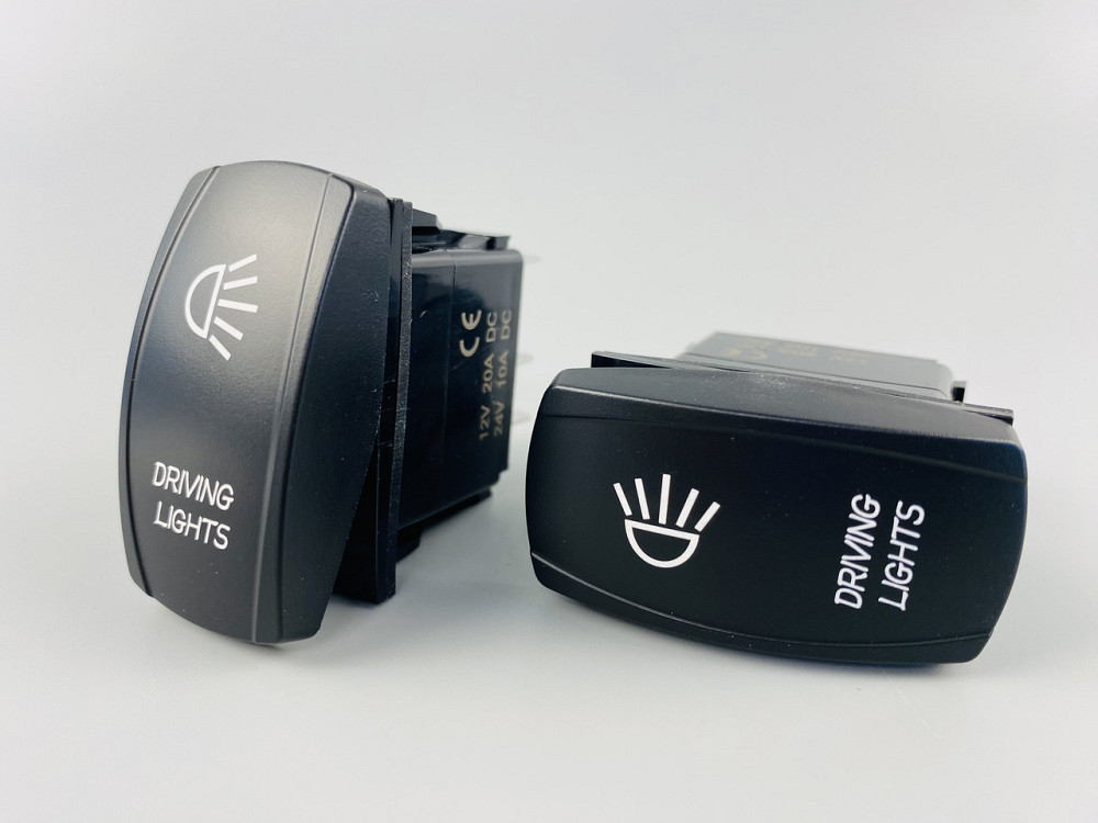 Клавіша вимикач ON-OFF, 5 ніжок, синя підсвітка, малюнок — фара додатковий. Мукачево - фото 4