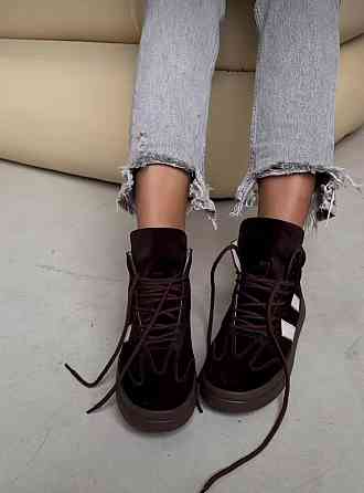 Molly Кроссовки женские MOLLY коричневые замша натуральная зимние (5725) Коломыя