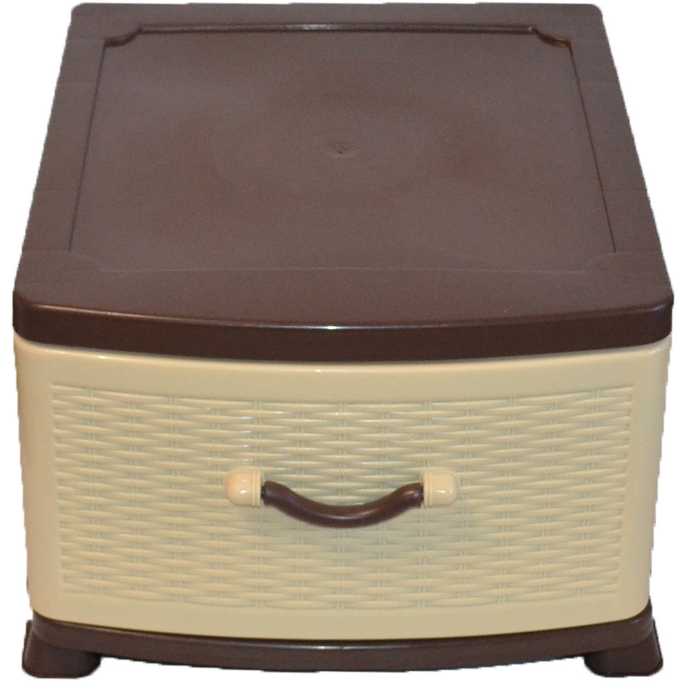 Комод пластиковый Efe Plastics 1 ящик 27х46х38, ротанг, бежевый. Эфе пластик Одесса - изображение 2