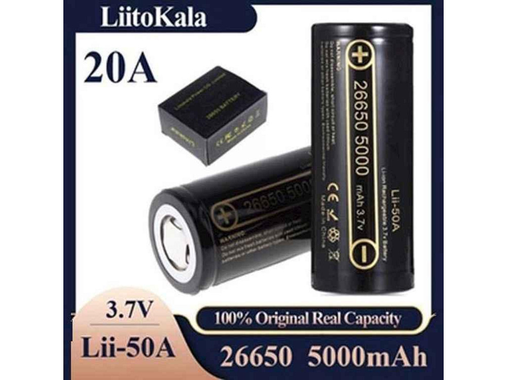 Акумулятор Li-ion 5000mah 1шт високострумовий LiitoKala Lii-50A, 5000mAh, ОРІГІНАЛ ТМ LIITOKALA Київ - фото 1