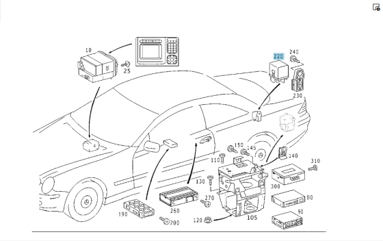 Mercedes-Benz  A0025423419 Реле CL C215 S-class short W220 S-class long V220 SL R230 Одеса