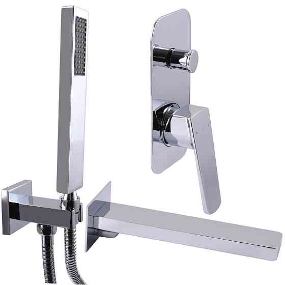 Змішувач для ванни вбудований TOPAZ LEXI TLG 21202-H21 2 виходи, лійка ручна, вилив 190мм (000023405) Київ