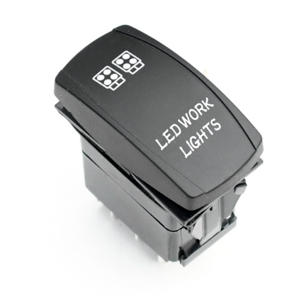 Перемикач Rocket 7P On-Off-On Синій Led Київ - фото 1