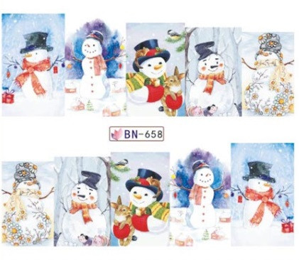 Новогодние наклейки на ногти BN-658 Киев - изображение 1