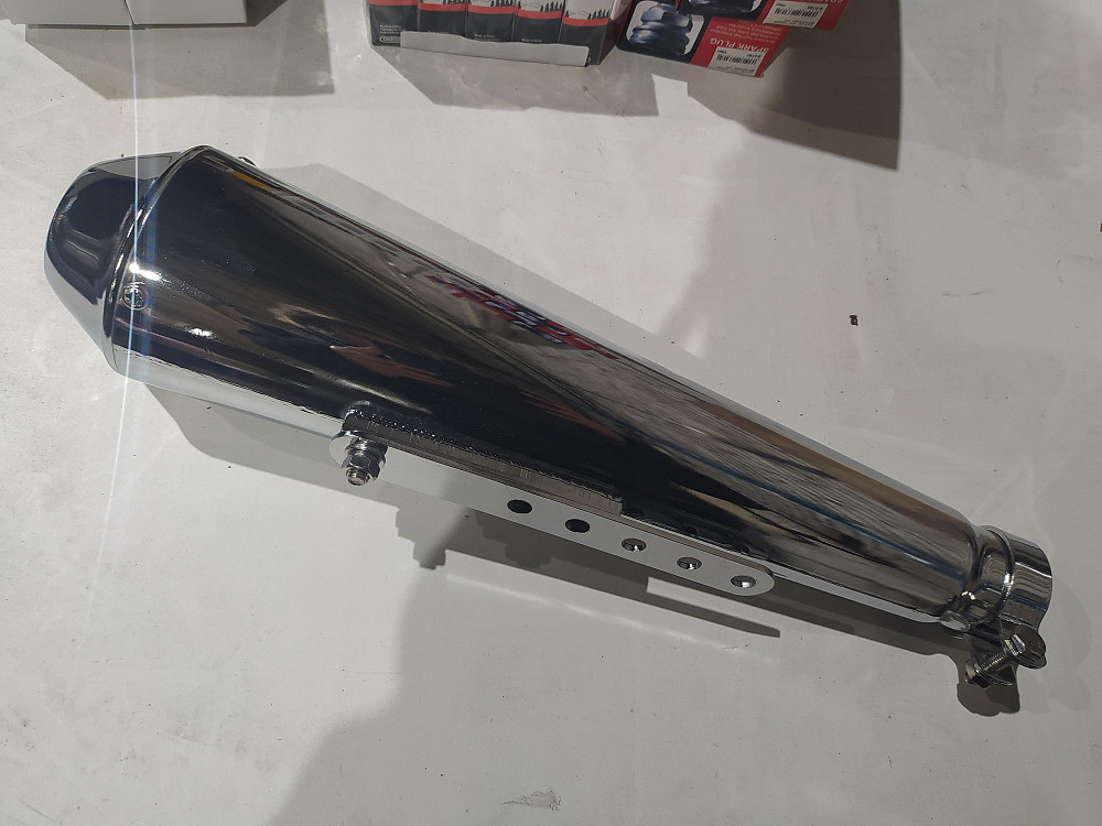 Глушник (тюнінг) 510*96mm (нержавіюча сталь, сопло, хром, прямоток) 118 Київ - фото 1